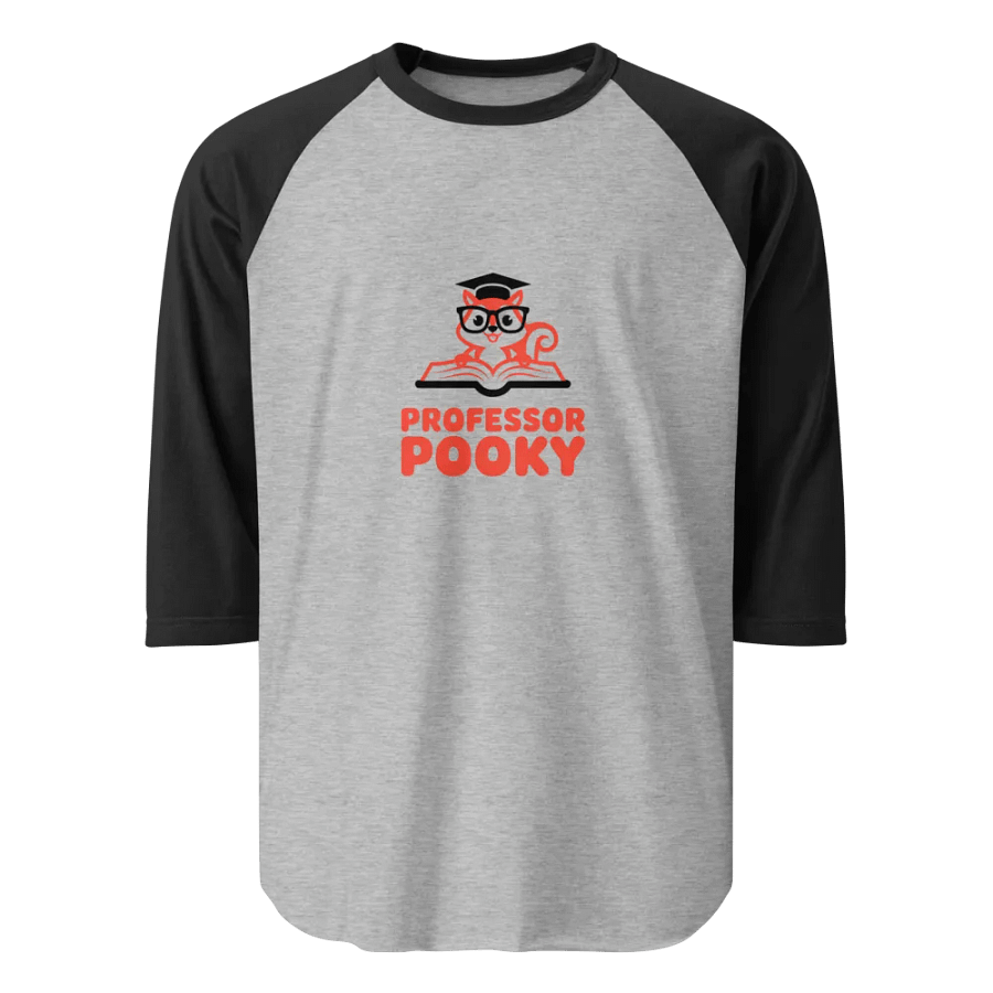 Professor Pooky's Literary Cat Raglan Tee product image (1)