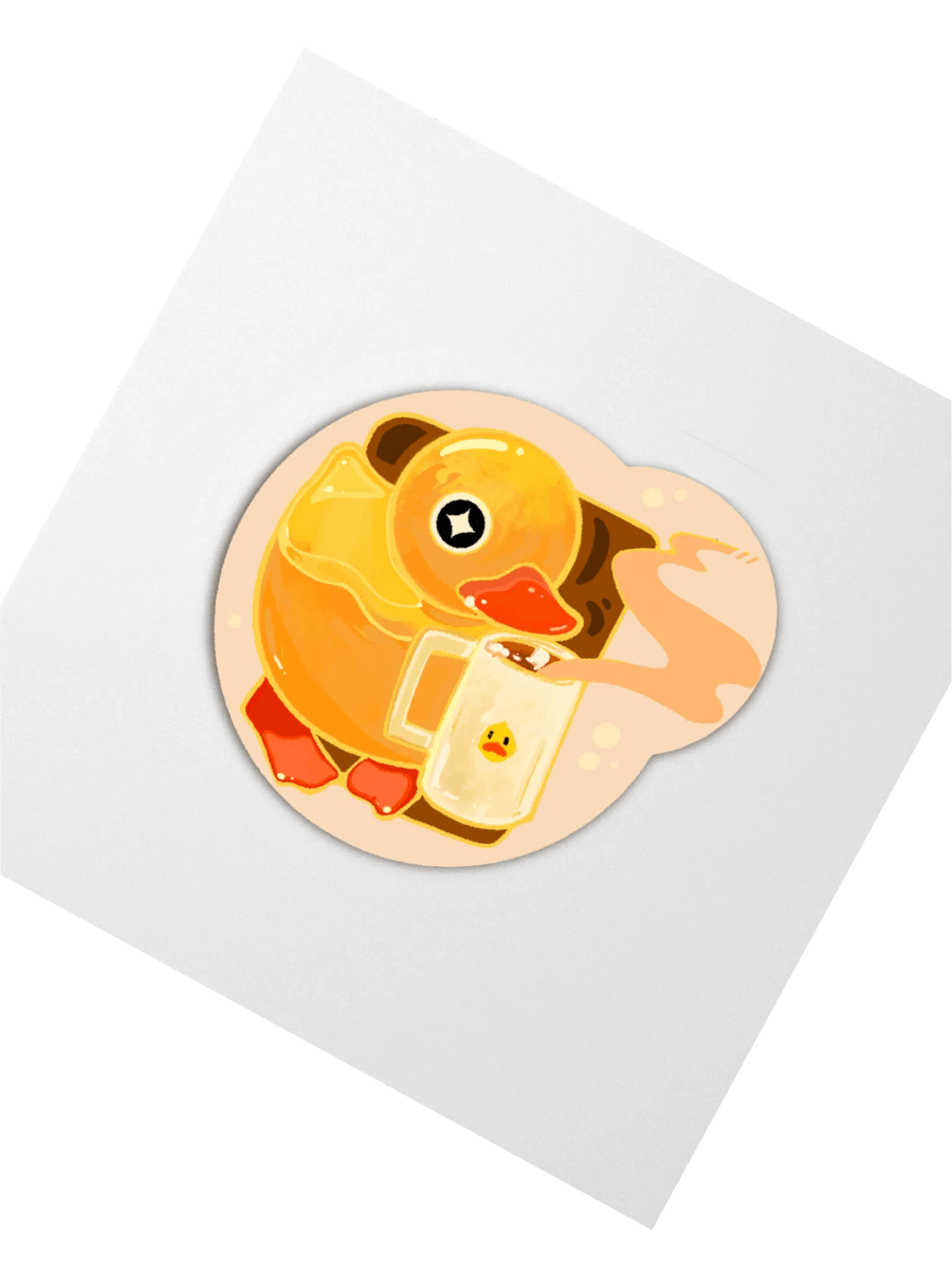 Duck Mug Kiss Cut Stickers product image (5)