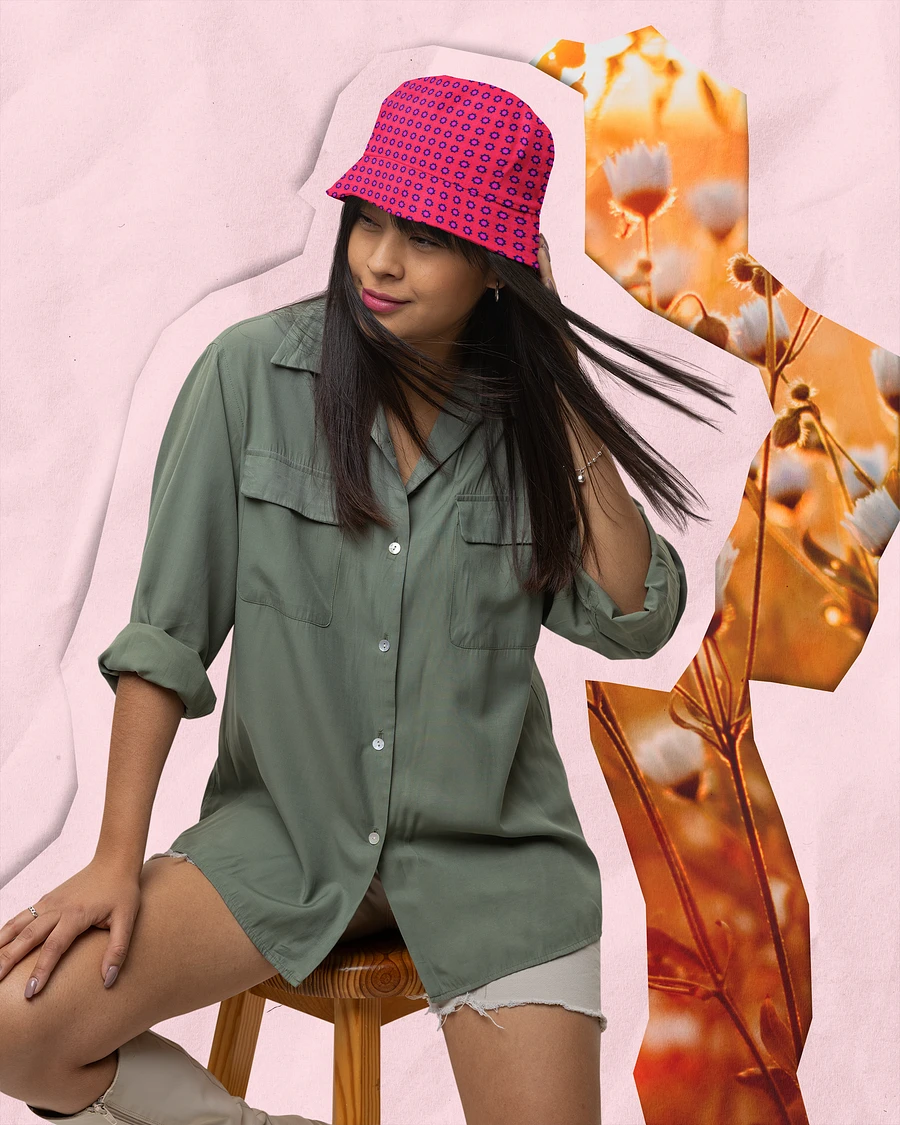 Abstract Red Unisex Bucket Hat product image (1)
