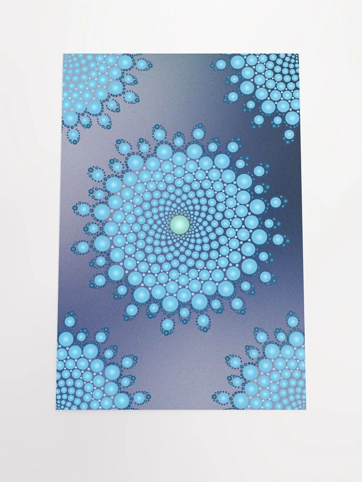 Blue Dot Mandala Enhanced Matte Paper Poster product image (1)
