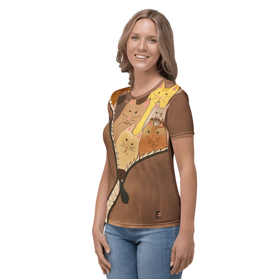 "Unleash The Cats" Women's Tee (Brown) product image (3)