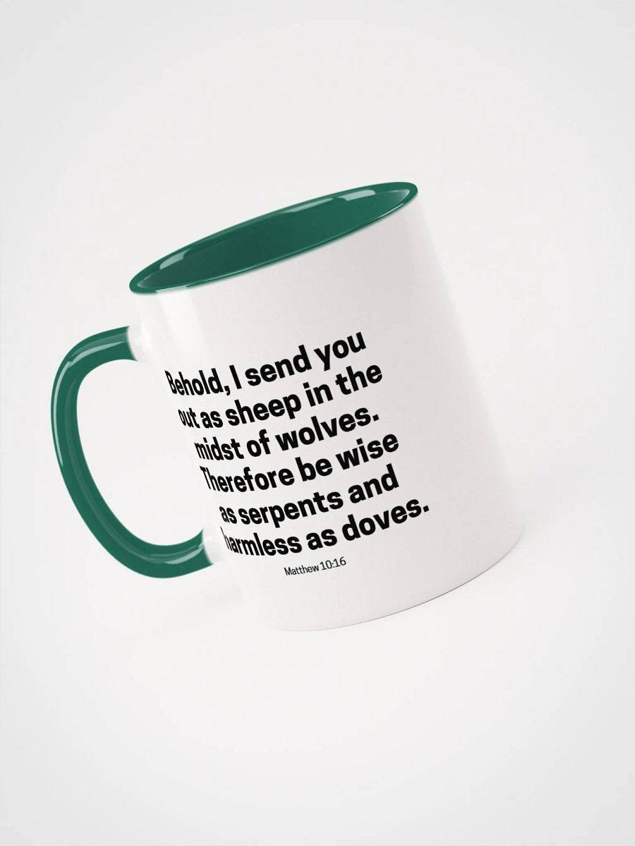 Behold, I Send You Out As Sheep In The Midst Of Wolves Matthew 10:16 Two-Tone Mug 11/15oz product image (3)