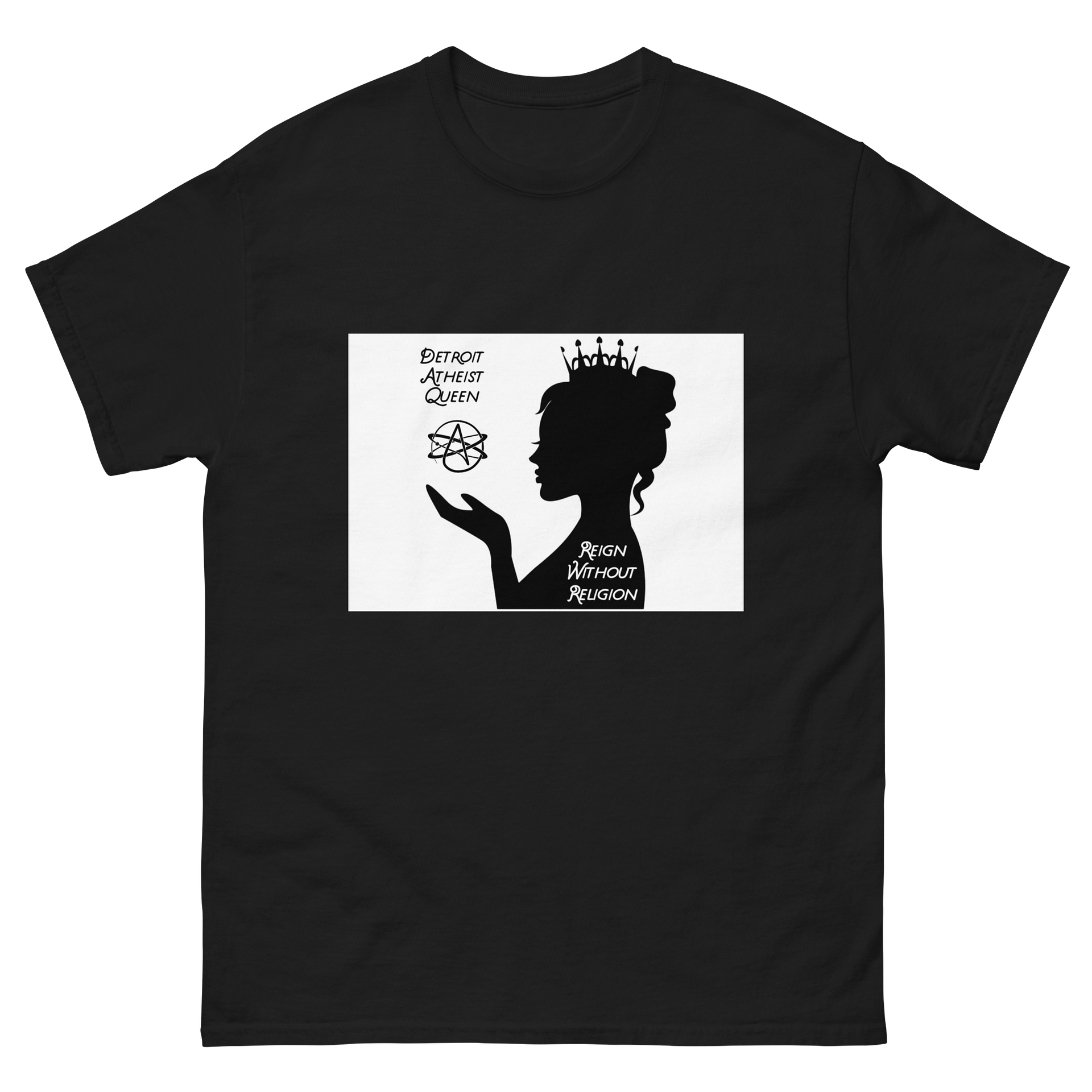 Detroit Atheist Queen Reign Without Religion T-Shirt product image (2)