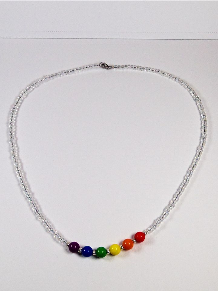 Rainbow Beaded Necklace product image (1)