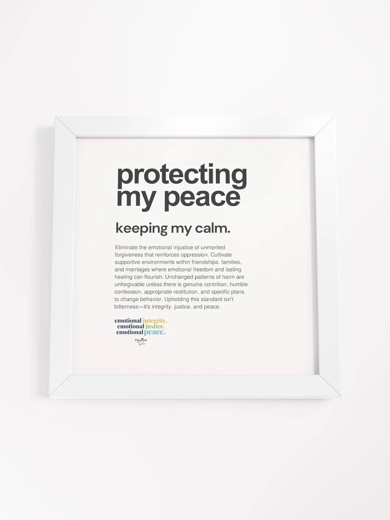 Official Planted By Calm | Calm Keepers High-Quality Framed Matte Poster (Style 2, Choose Your Color/Size) product image (4)