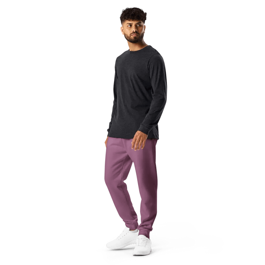 Plain Dark Lilac Purple Soft Summer Recycled Polyester Premium Men's Joggers by Treasure Pie product image (12)