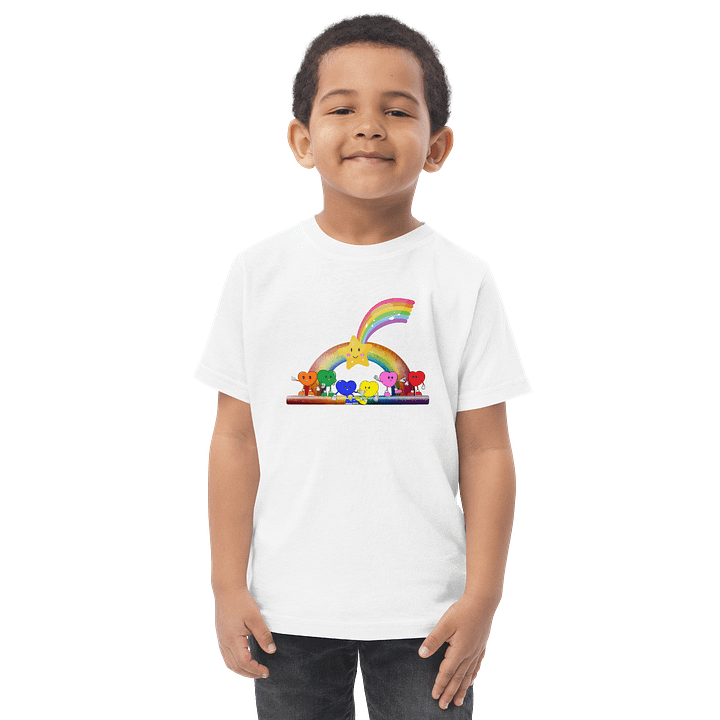 Rainbow Heart Kids' Jersey T-Shirt product image (21)