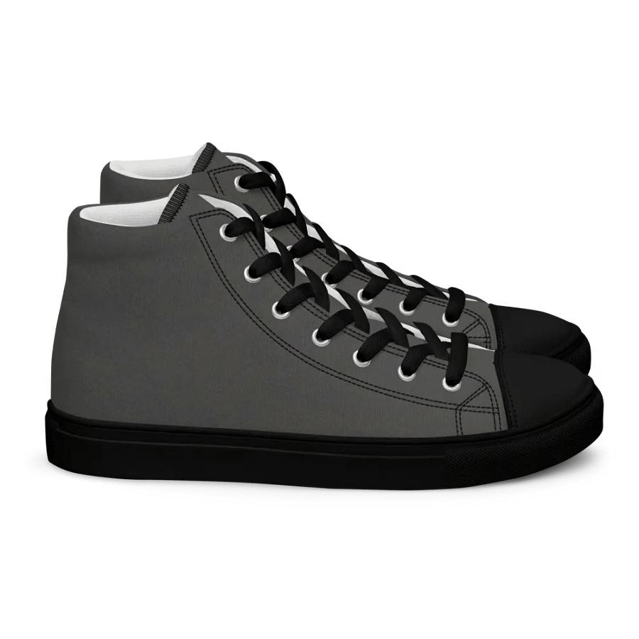 Ladies all black canvas high tops product image (8)