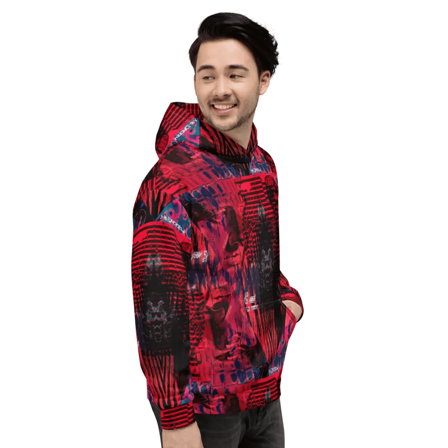 Dark Vaporwave Triangle AOP Hoodie product image (6)