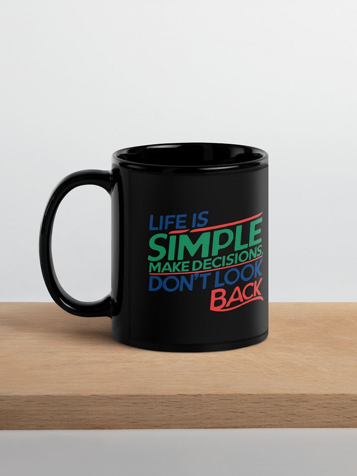 Life Is Simple Black Glossy Mug product image (1)