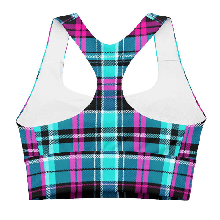Vibrant Tartan Longline Sports Bra product image (2)