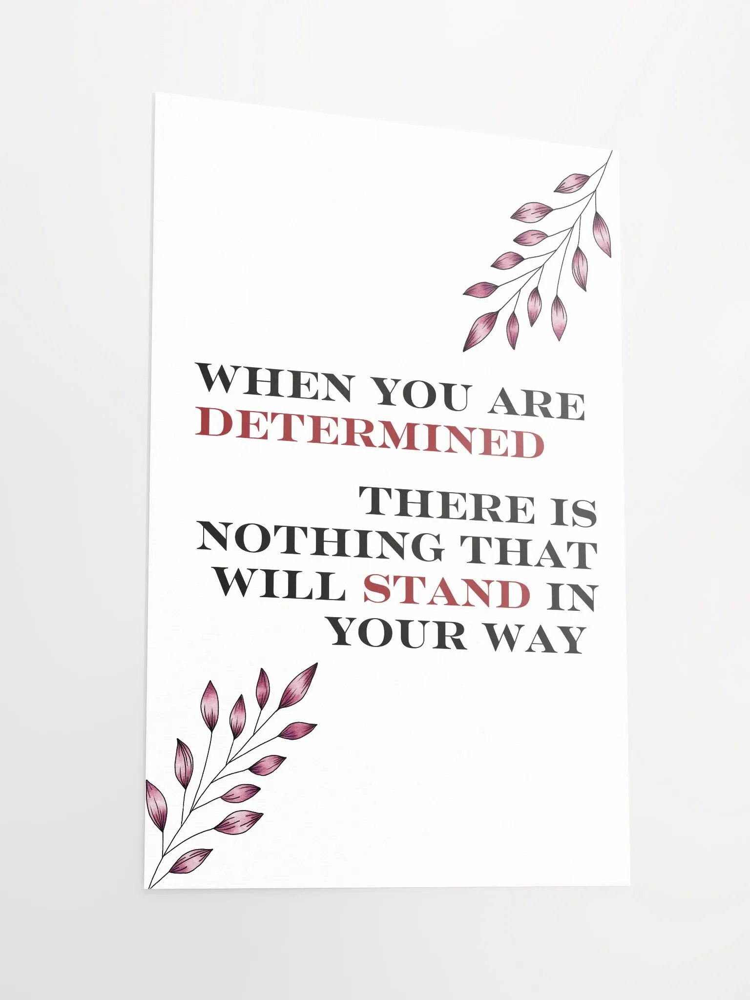 Determined Motivational Quote Poster product image (2)