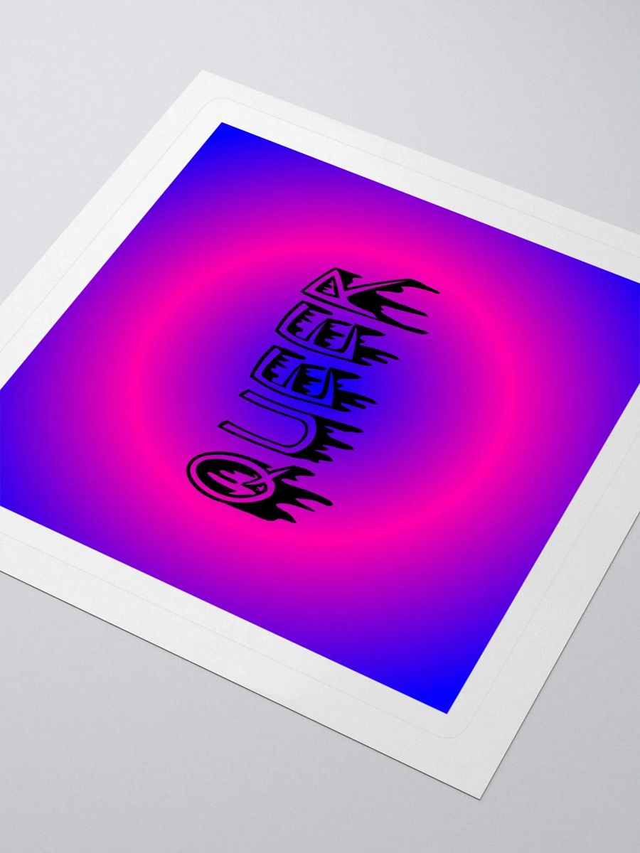 Queer Horror Style Sticker, Pink Blue Cotton Candy Colors Creepy Pride Art product image (3)