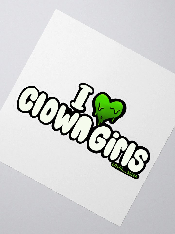 I Heart Clown Girls Sticker product image (5)