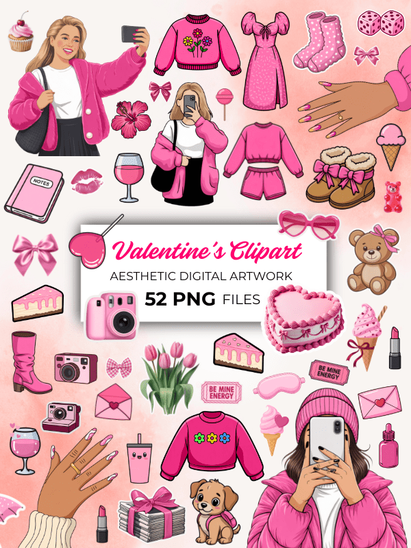 MRR/PLR Red Valentine's Day Clipart product image (11)