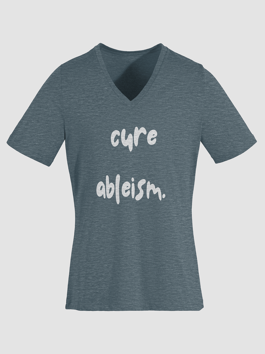 Cure ableism Relaxed V-Neck Tee product image (25)