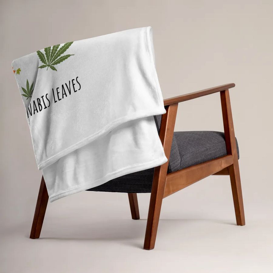Autumn Breeze & Cannabis Leaves Throw Blanket product image (4)