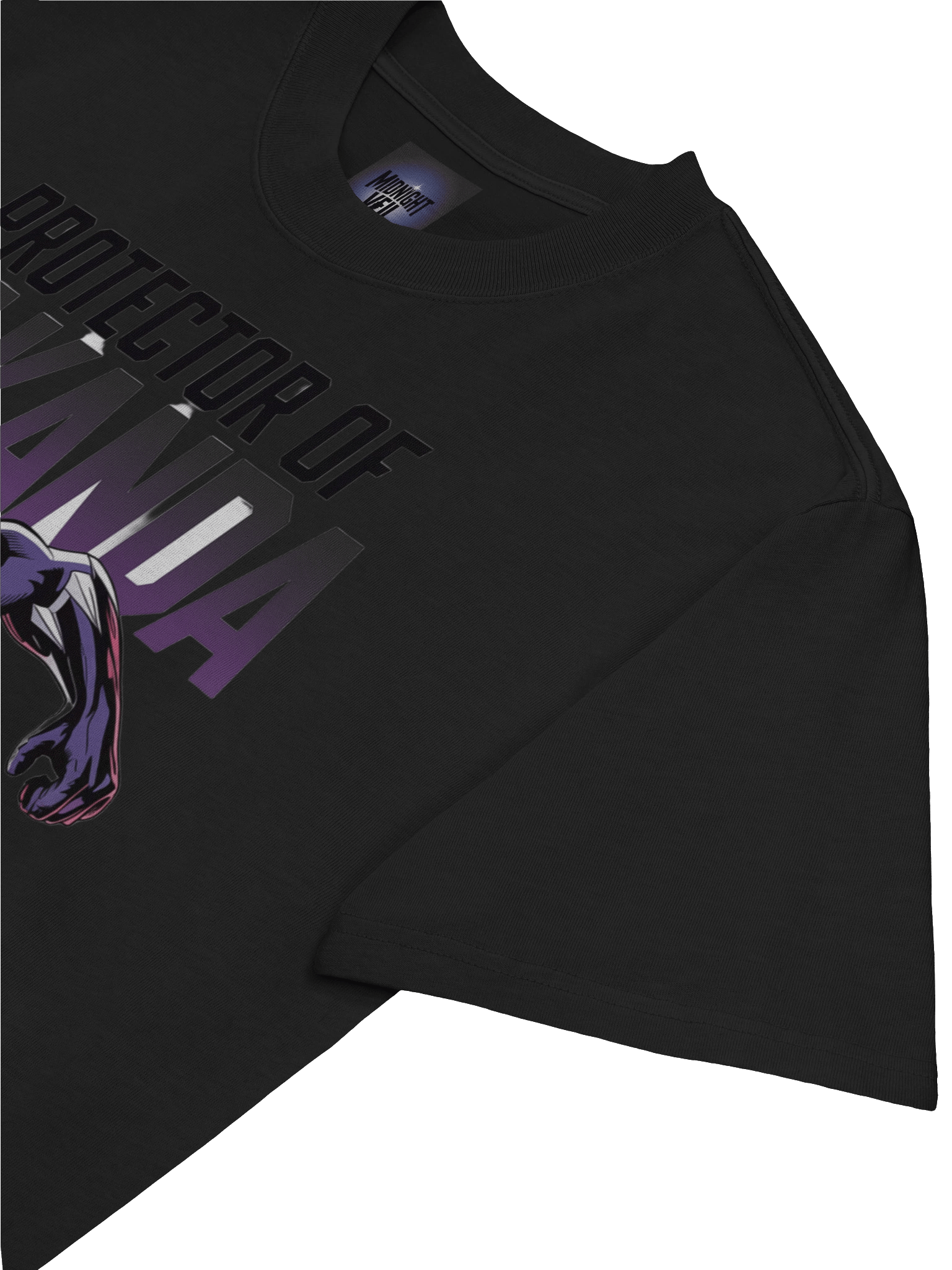 Black Panther Protector of Wakanda Oversized Faded T-Shirt – Vibranium Shadow Leap product image (7)