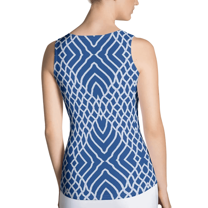 Net White and Blue/All-Over Print Women's Tank Top by Sublicolor product image (2)