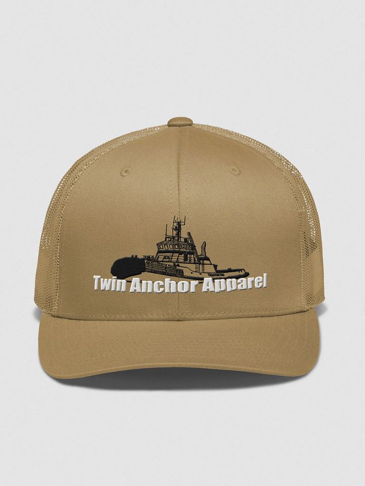 Black Marco tug Retro Trucker Hat product image (1)
