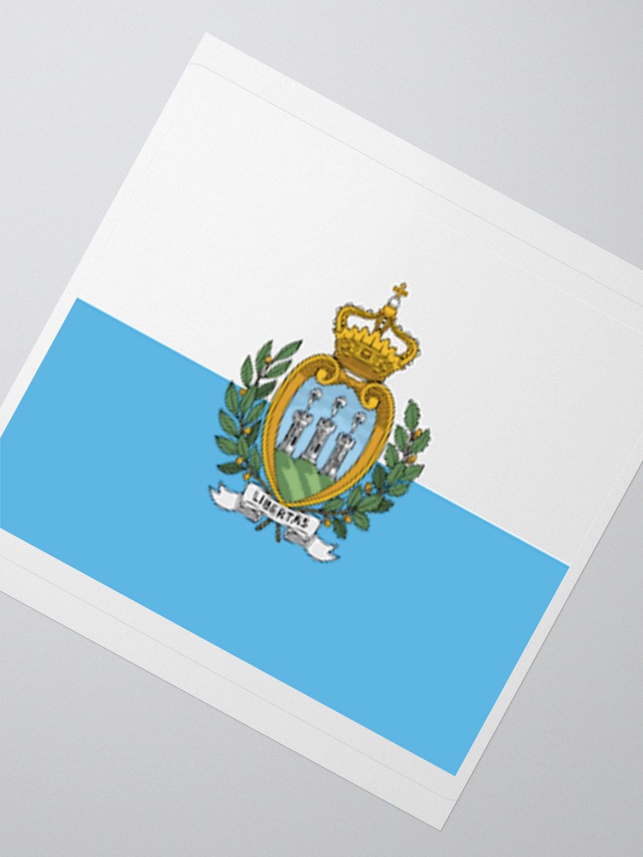 San Marino Flag Sticker - Durable Vinyl for Indoor Use - Multiple Sizes product image (4)