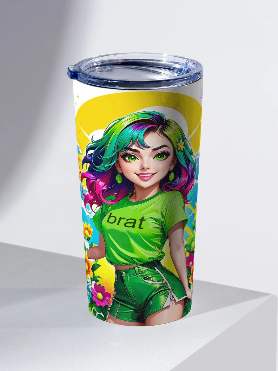 Brat 20 oz Tapered Stainless Steel Tumbler - White - Brat Life v3 product image (3)