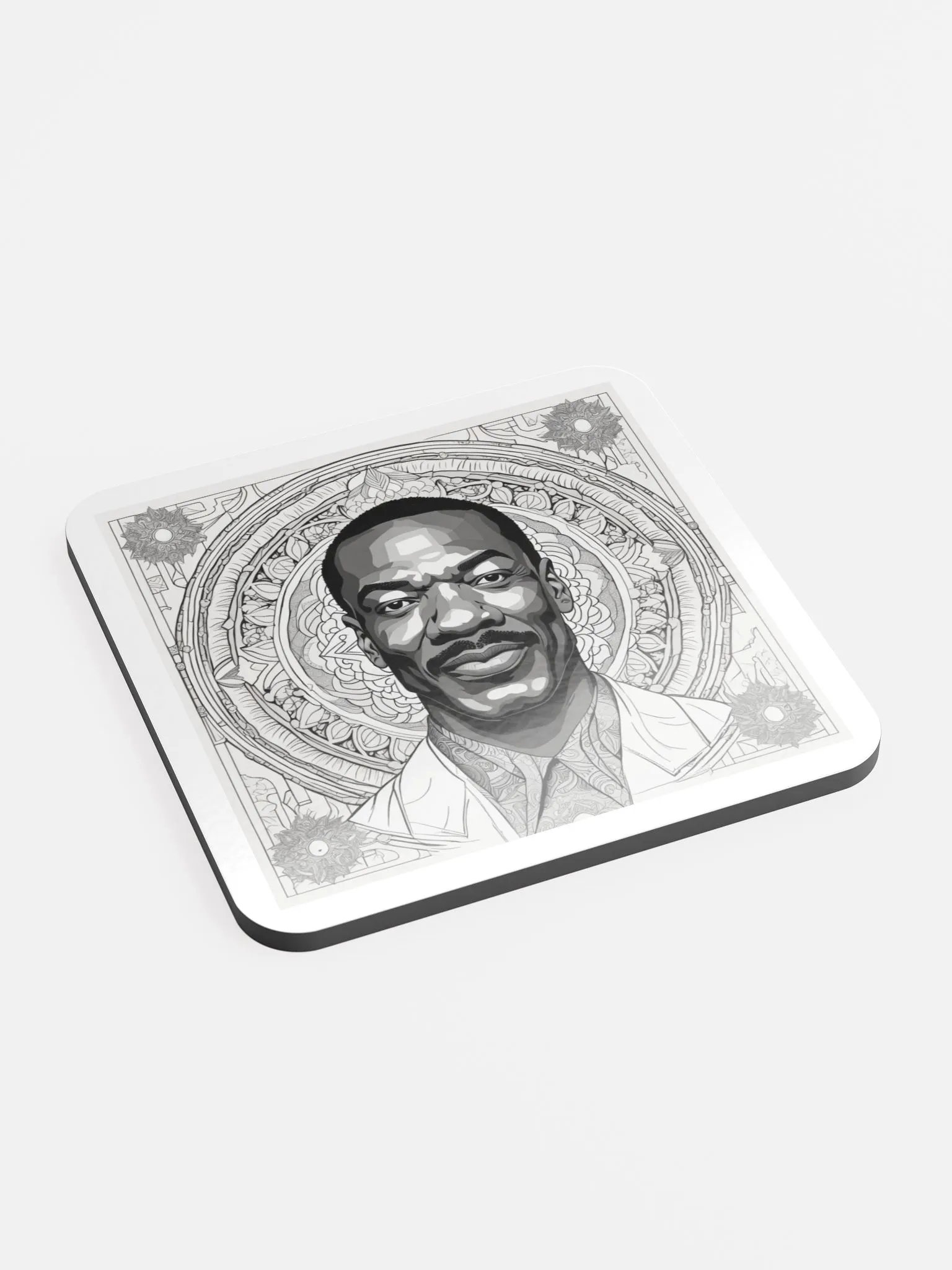 Mandala Man Glossed Cork Coaster product image (2)