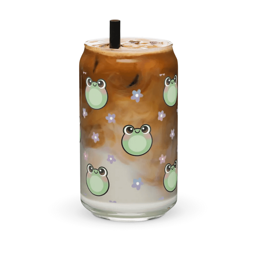 Froggy Pattern Glass Cup product image (42)