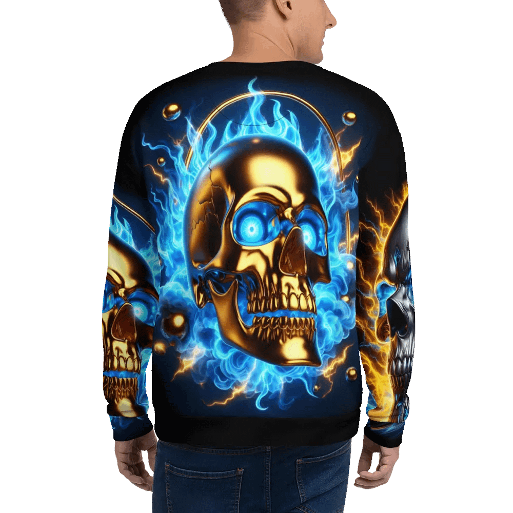 Futuristic Skull Glow - Unisex Sweatshirt #16 product image (6)