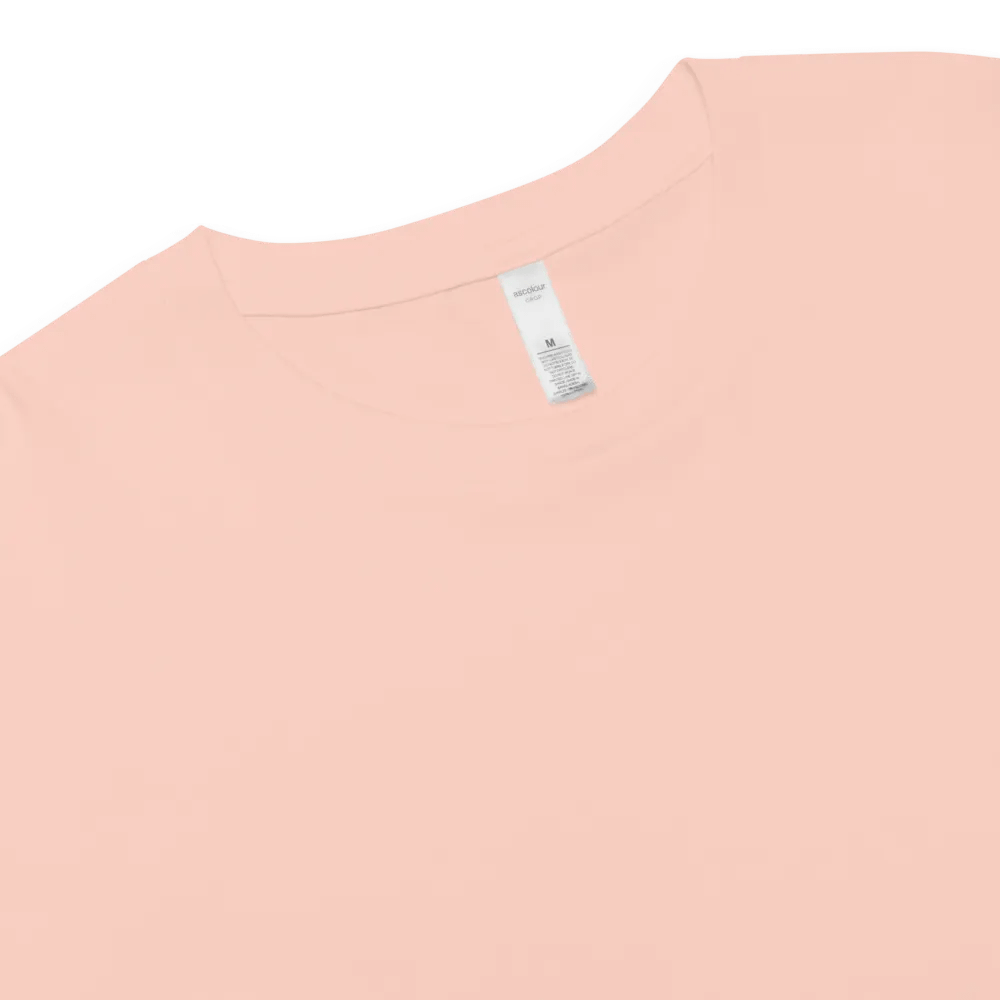 EXCLAIMING MENTALLY (L.C., aqua) embroidered cotton crop top product image (33)