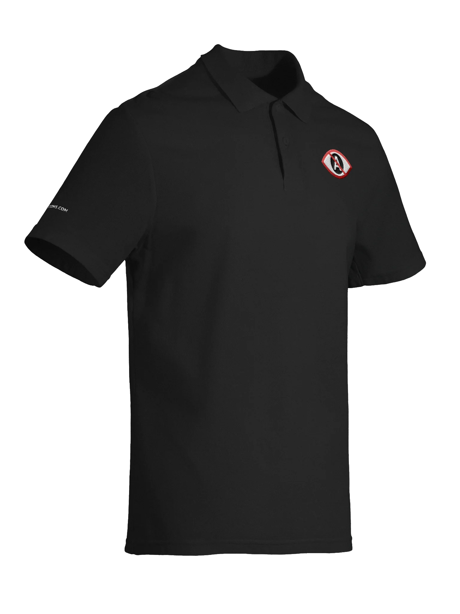 No A Eye™ Logo Embroidered Polo | Dark Colors | AEYECONS™ AI Icons product image (2)