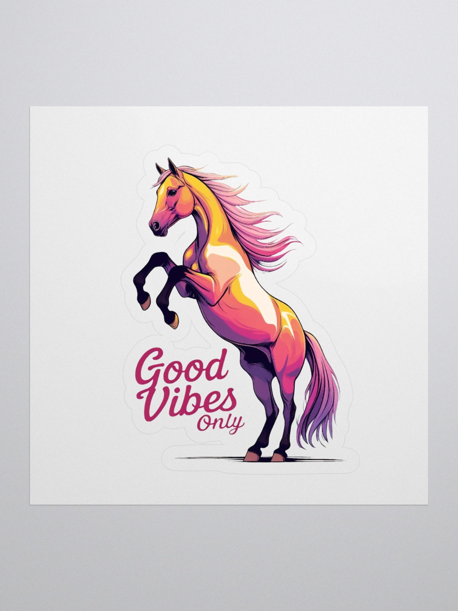 Good Vibes Only Equestrian Kiss Cut Sticker product image (1)