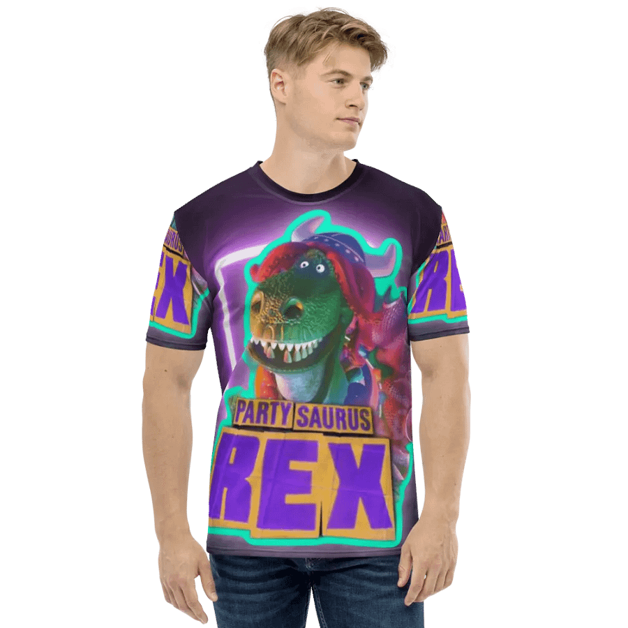 All Over Print Partysaurus Rex NEON tee product image (1)