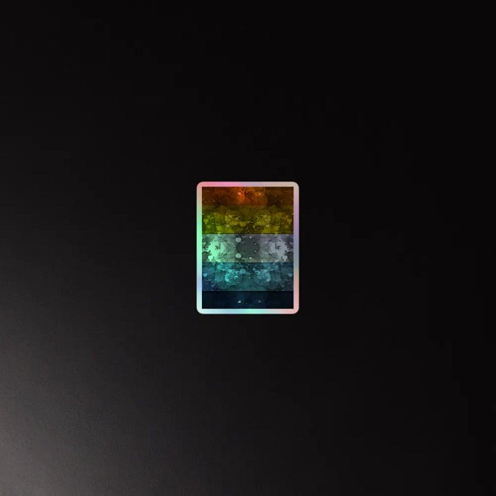 Aroace Pride Flag Sticker: Sunset Colors (Textured Variation) product image (2)
