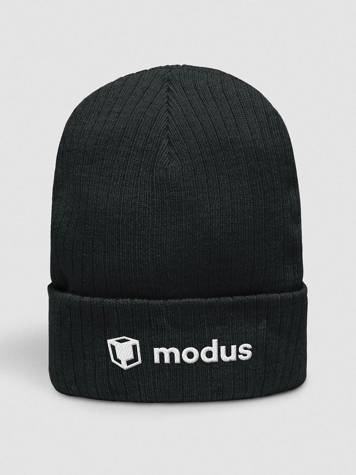 beanie// ribbed knit (black) product image (1)
