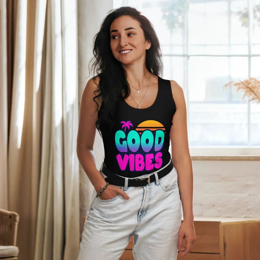 GOOD VIBES WOMEN'S FITTED TANK TOP product image (8)