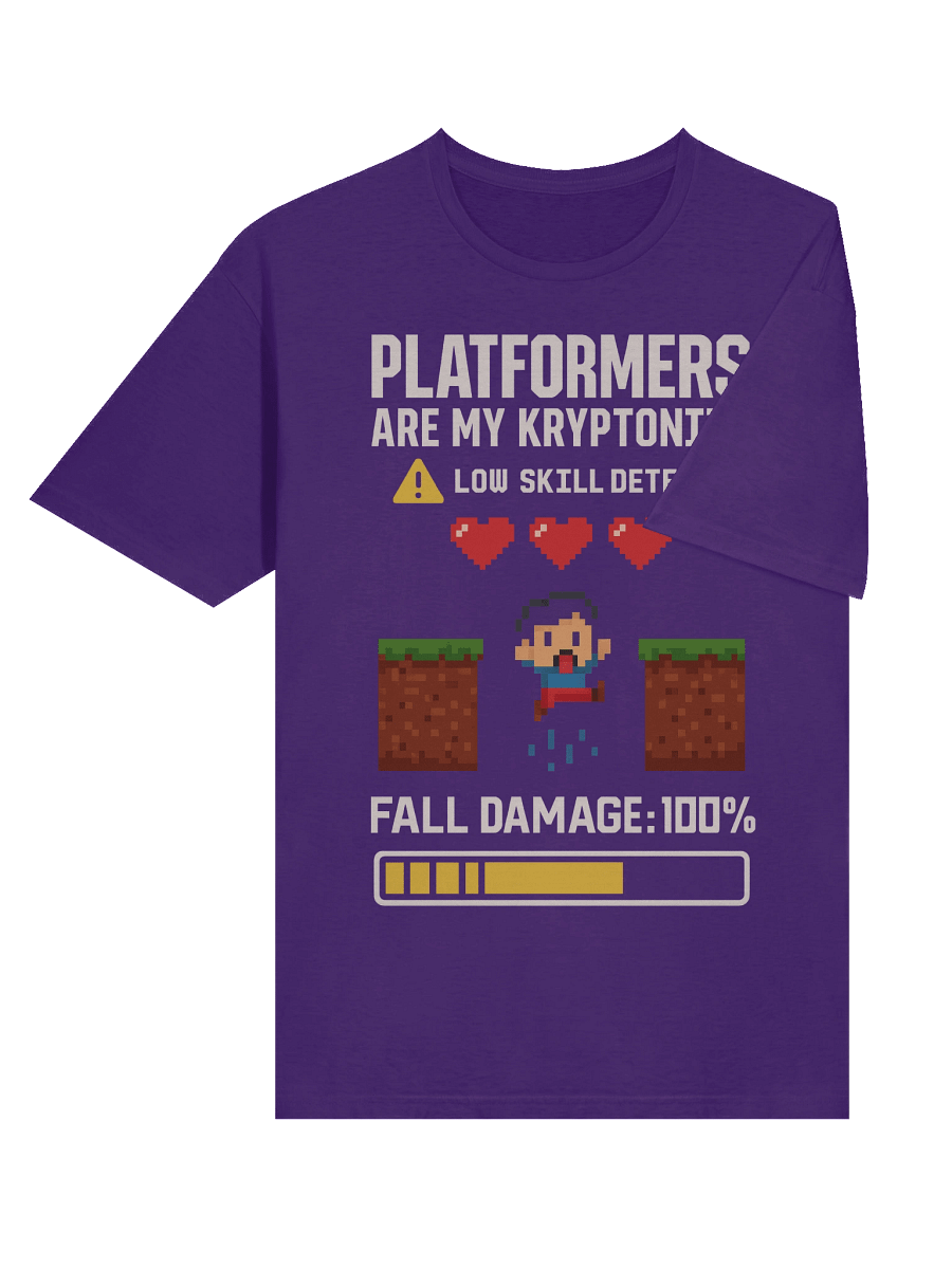 Platformers Are My Kryptonite – Funny Retro Gamer T-Shirt product image (6)