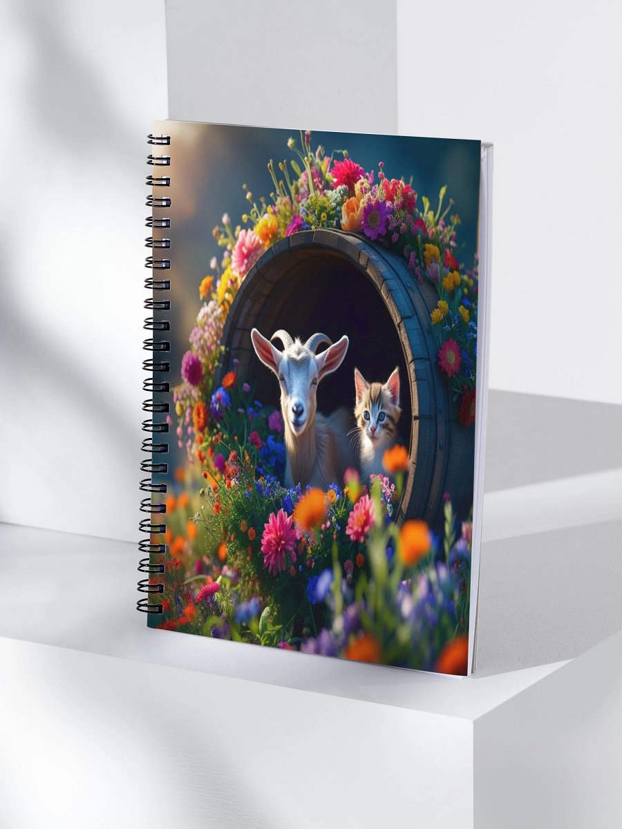 Floral Barrel Hideaway Spiral Notebook product image (4)