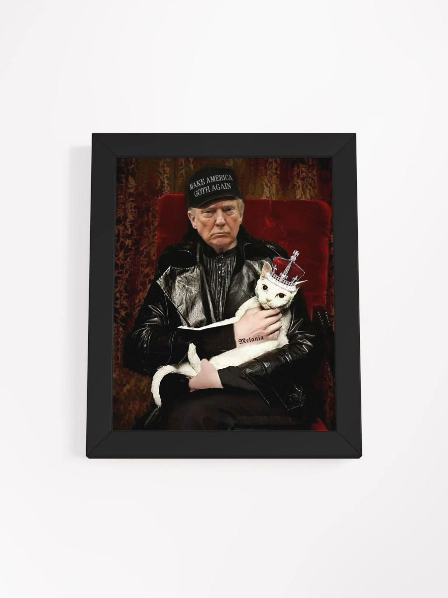Political Humor Goth Trump - Royal Cat Print Framed product image (2)