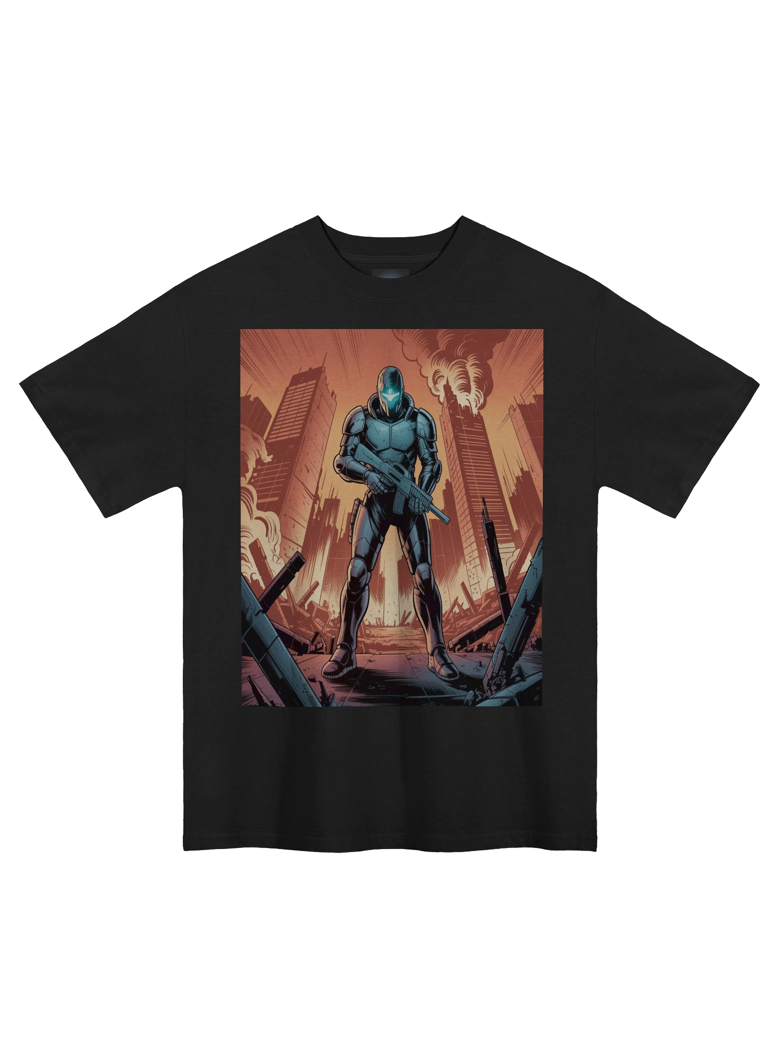 Inferno Ascendant: Apocalypse Inspired Oversized Faded T-Shirt product image (3)