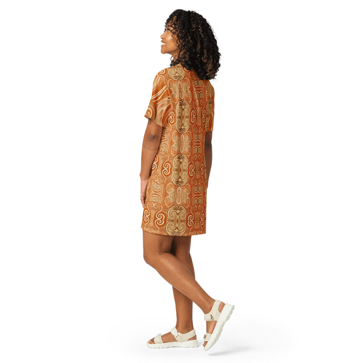 Funky Latte Liquid Tie-Dye T-shirt Dress product image (2)