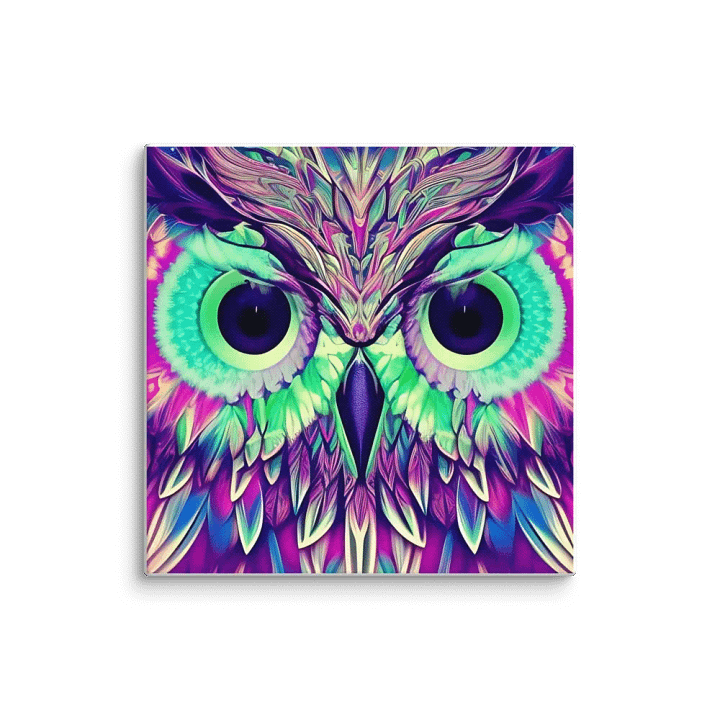 Fantasy Fractal Owl Art - v9 product image (1)