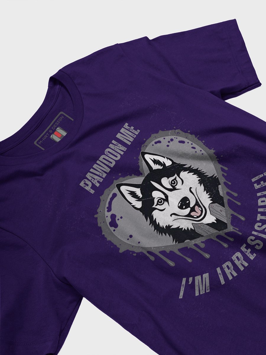 Funny Husky T-Shirt, Cute Dog Pun "Pawdon Me" Tee product image (25)
