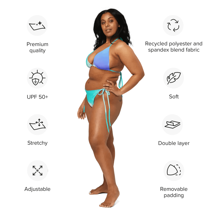 Blur cloud rainbow Design String Bikini - V2 product image (4)