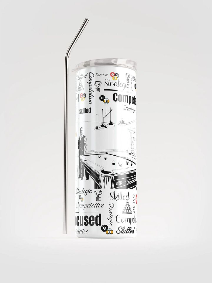 20 oz Billiard Player Affirmation Word Art Tumbler product image (2)