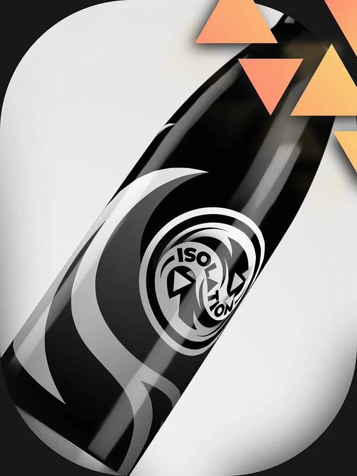 ISOL▲TION — 2024 LOGO — STAINLESS STEEL BOTTLE — B&W product image (1)