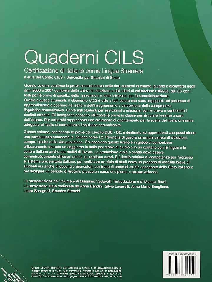 Quaderno CILS Livello Due B2 product image (2)