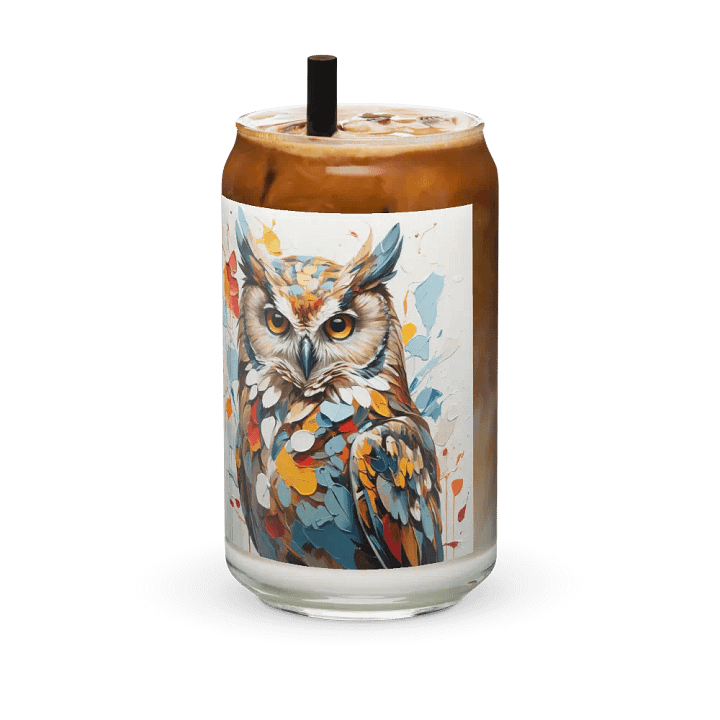 Mystic Plumage Owl Glass Can Sipper product image (2)