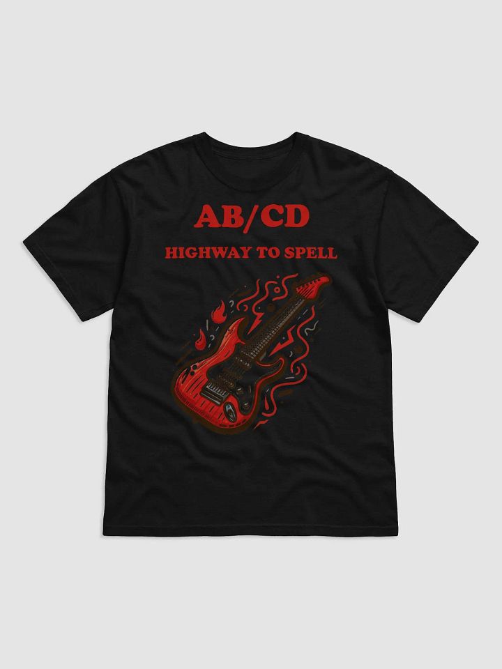 "AB/CD Highway To Spell" #Humorous Heavyweight Black T-Shirt product image (1)