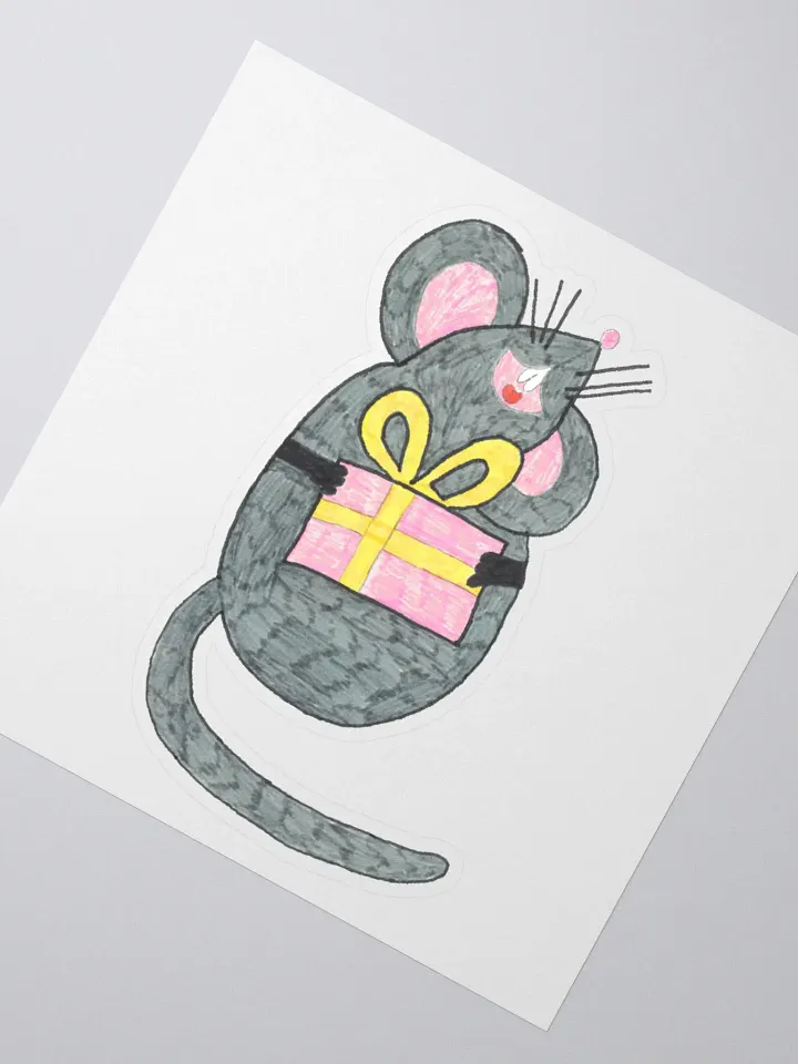 Present mouse sticker product image (2)